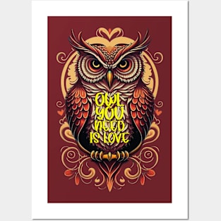 Owl Love Posters and Art
